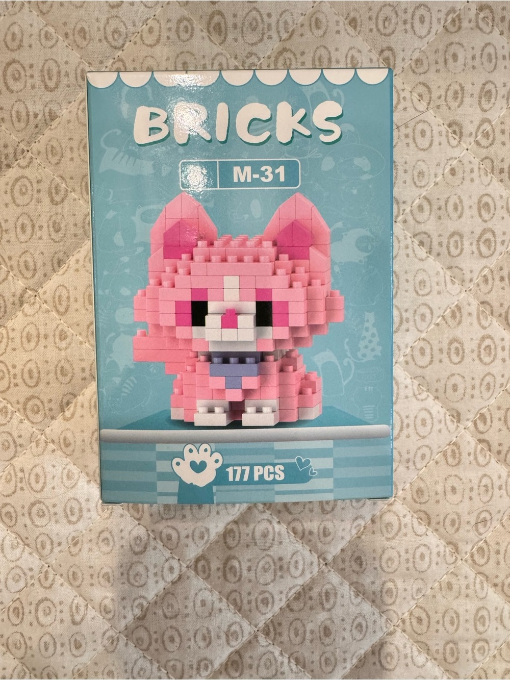 Bricks Pink Cat Building blocks Brick Set - 177 pieces